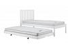 Buckland white painted pine overnighter trundle pullout,roll out guest bed wood bed frame set 2